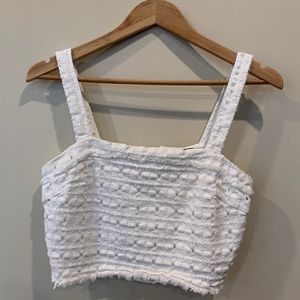 Lulus cropped white tank